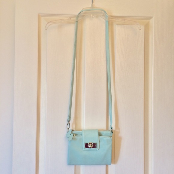 Mint green New York & Company cross-body purse
